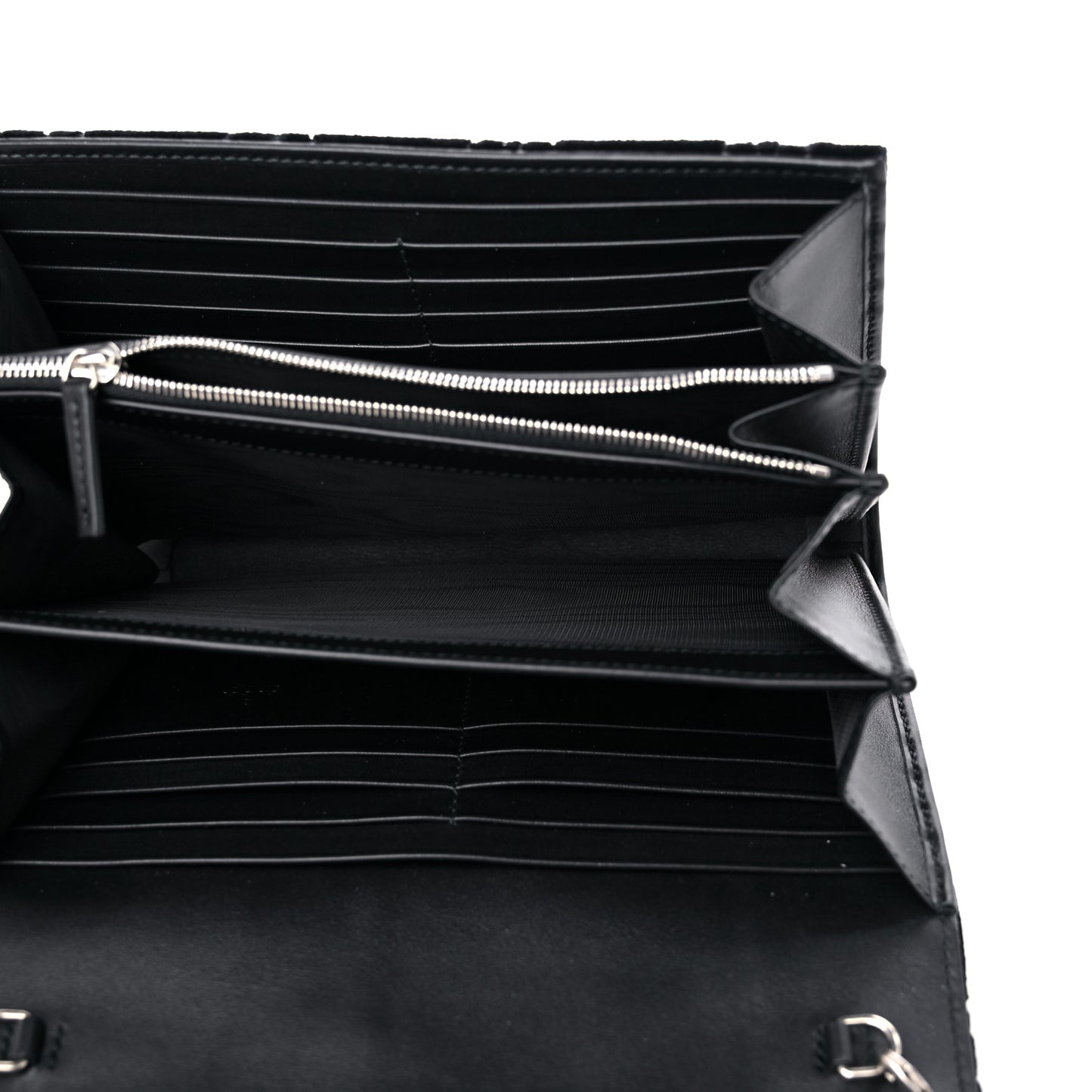 Velvet GG Monogram Mini Dionysus Chain Wallet Black