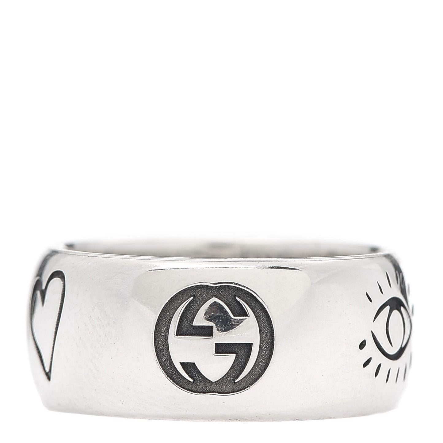 Sterling Silver Blind for Love Band Ring 56 7.5