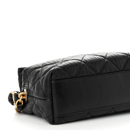 Chanel Crumpled Lambskin Quilted Small CC Links Shoulder Bag Black 9 of 11