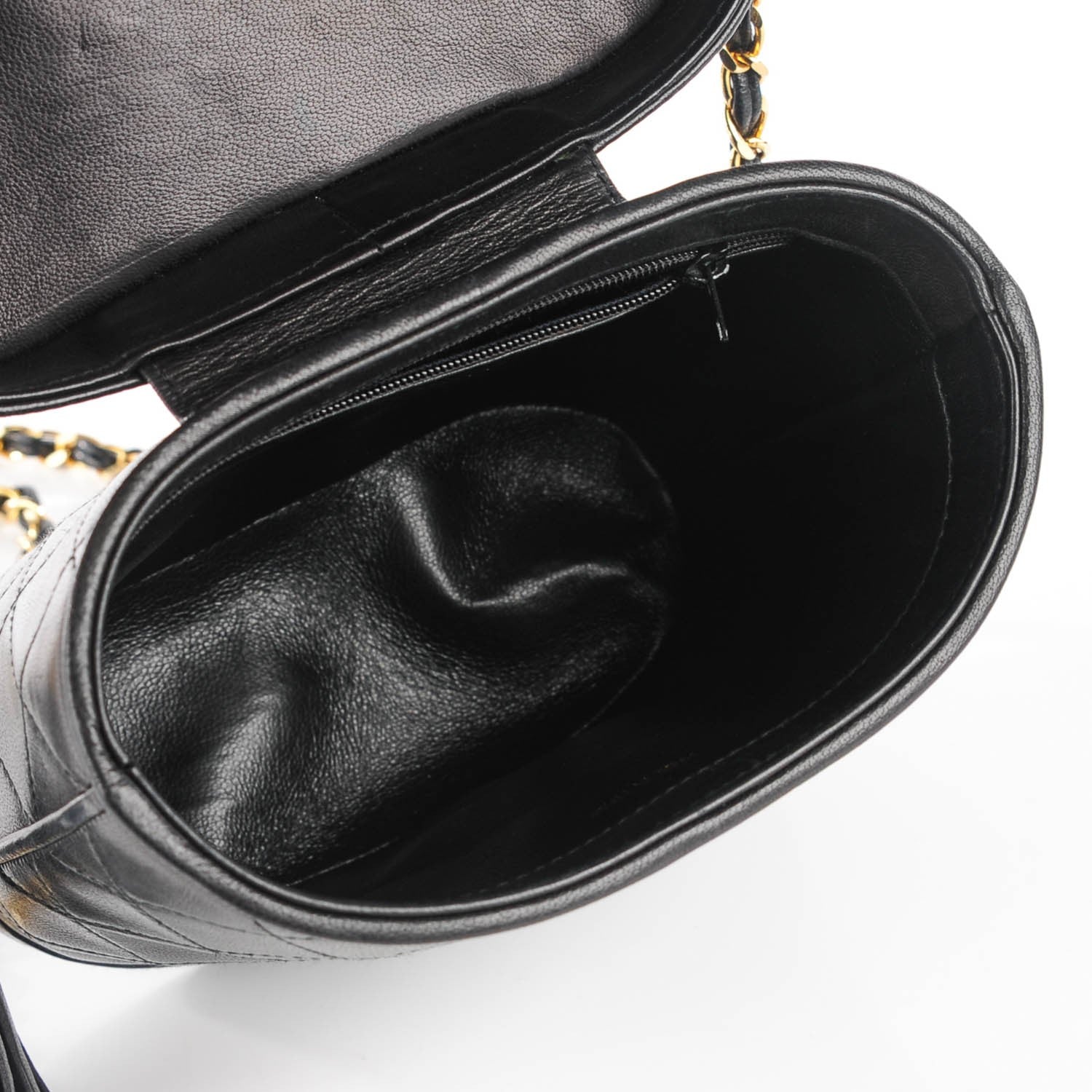 Chanel Lambskin Quilted Tassel Shoulder Bag Black 5 of 8