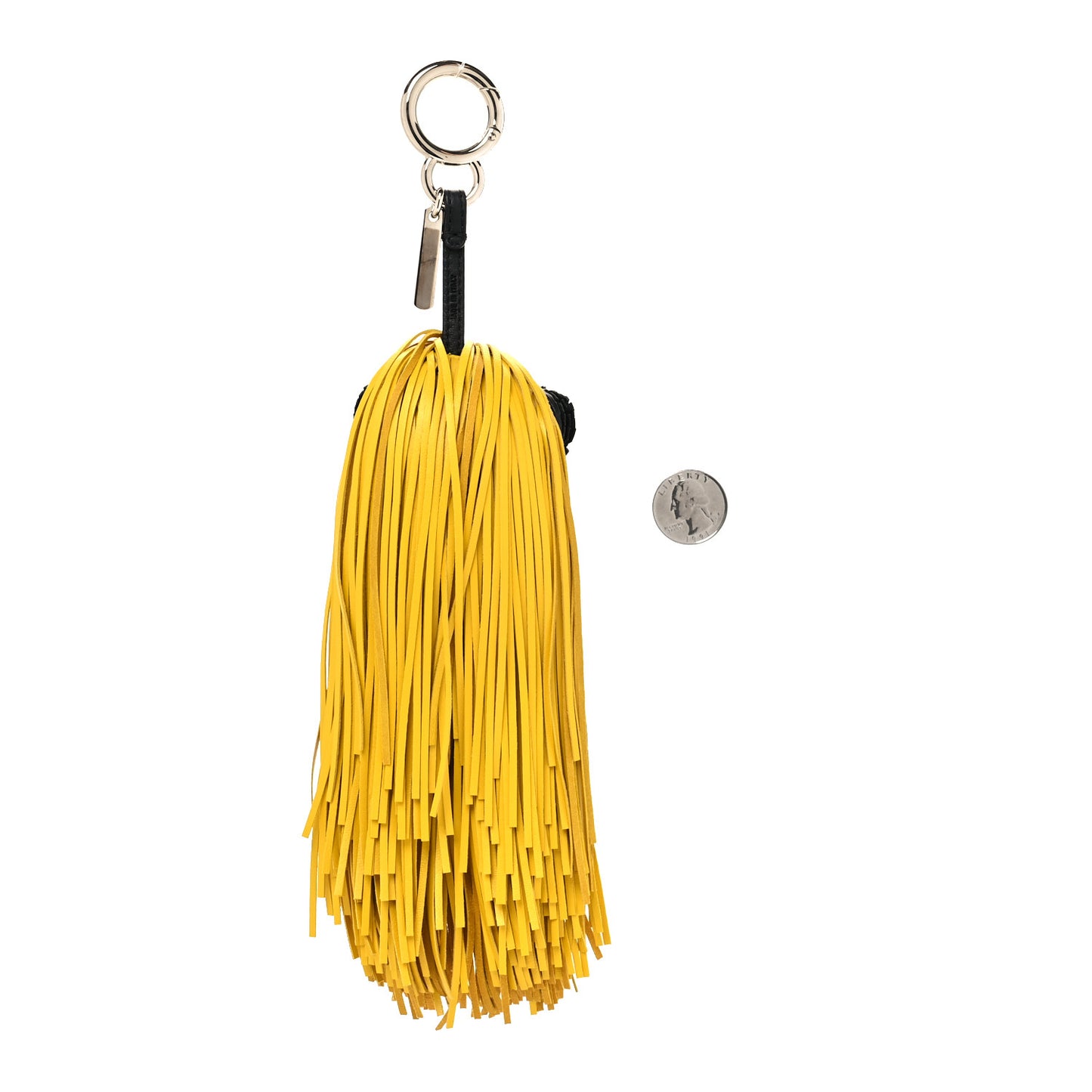 Nappa Eyes Fringe Bag Bug Charm Yellow Multicolor