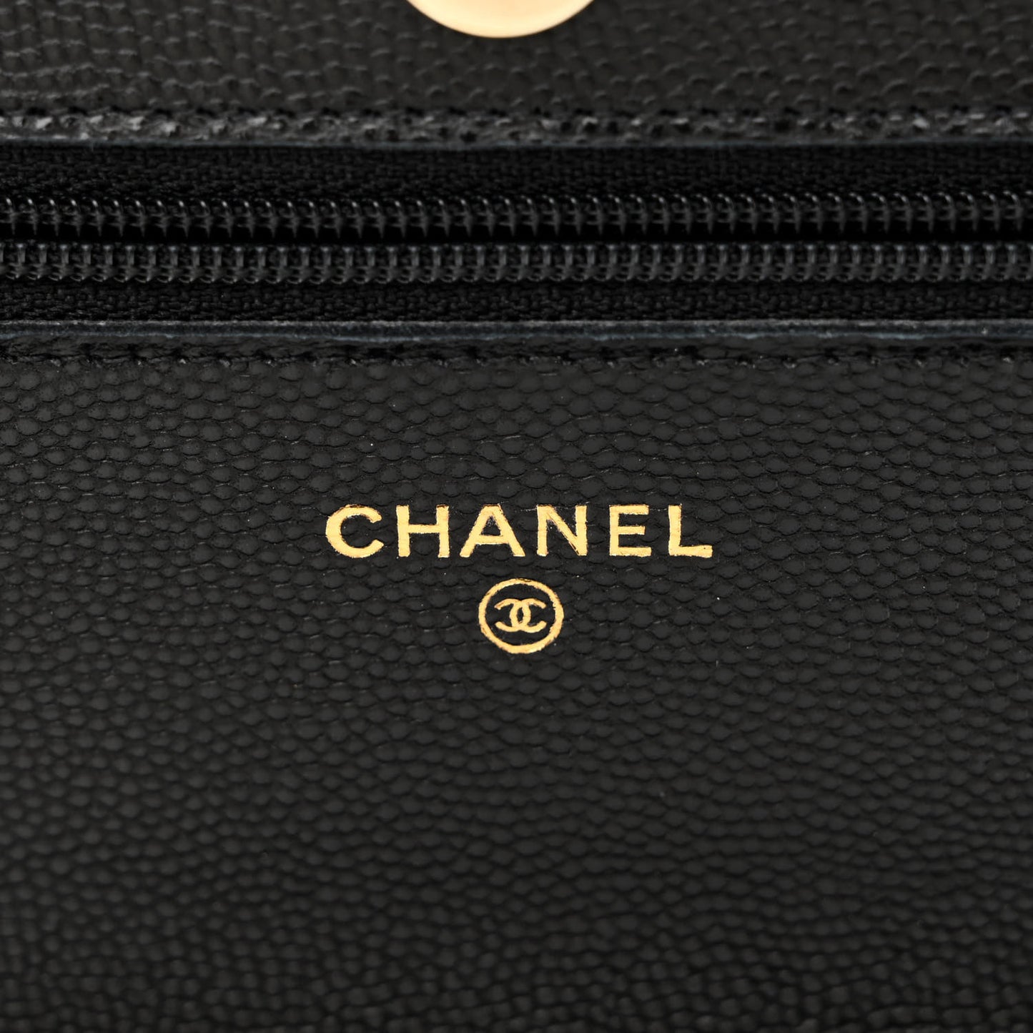Caviar Quilted Coco Candy Wallet On Chain WOC Black