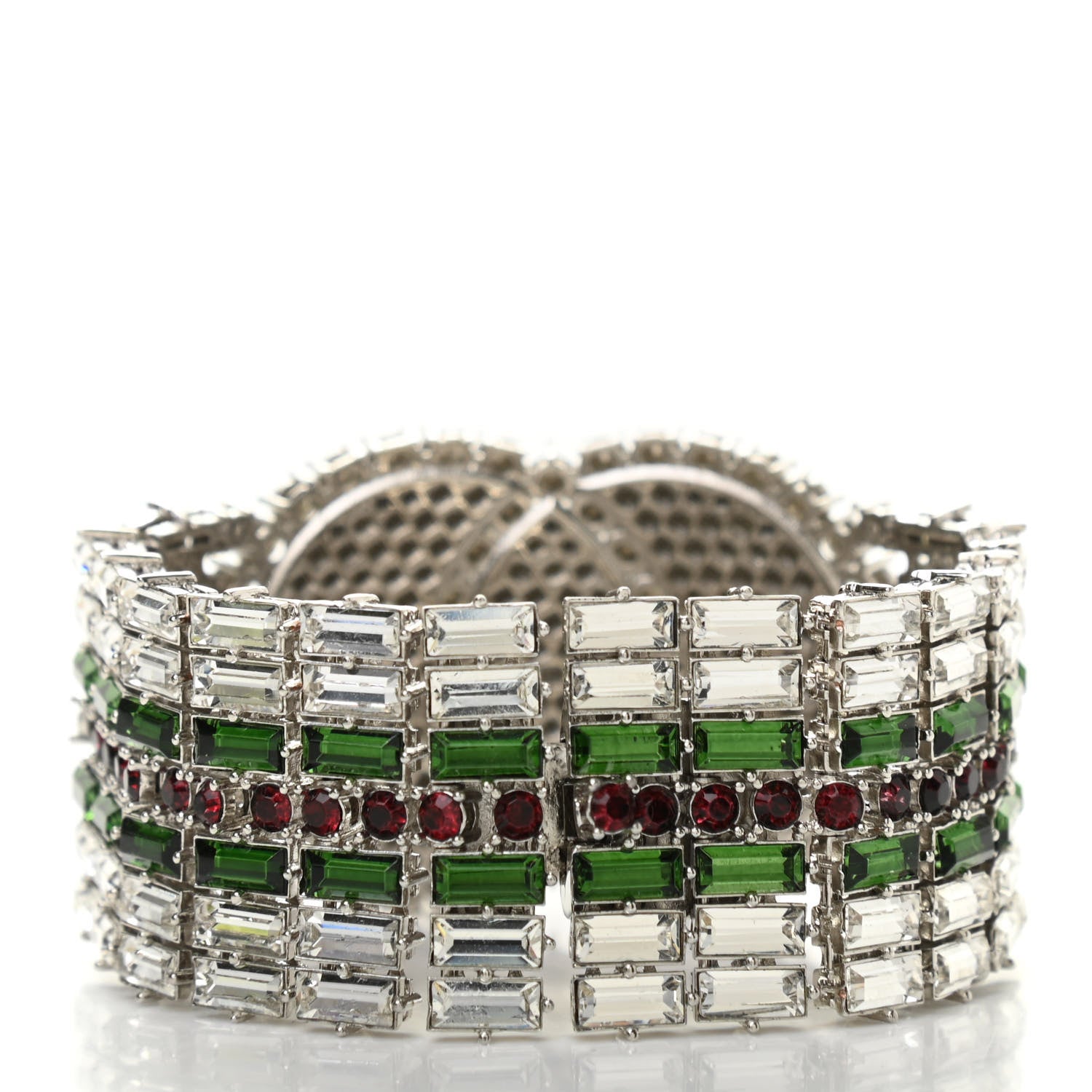 Gucci Crystals Double G Web Tennis Bracelet S Multicolor 3 of 5