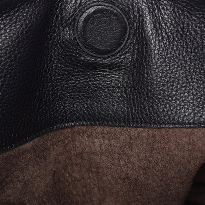 Bottega Veneta Waxed Cervo Deerskin Large Loop Hobo Black 8 of 9