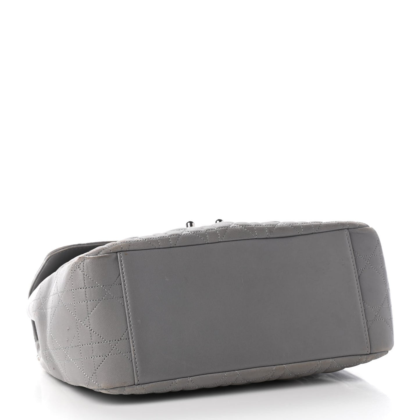 Lambskin Cannage Small Miss Dior Flap Grey