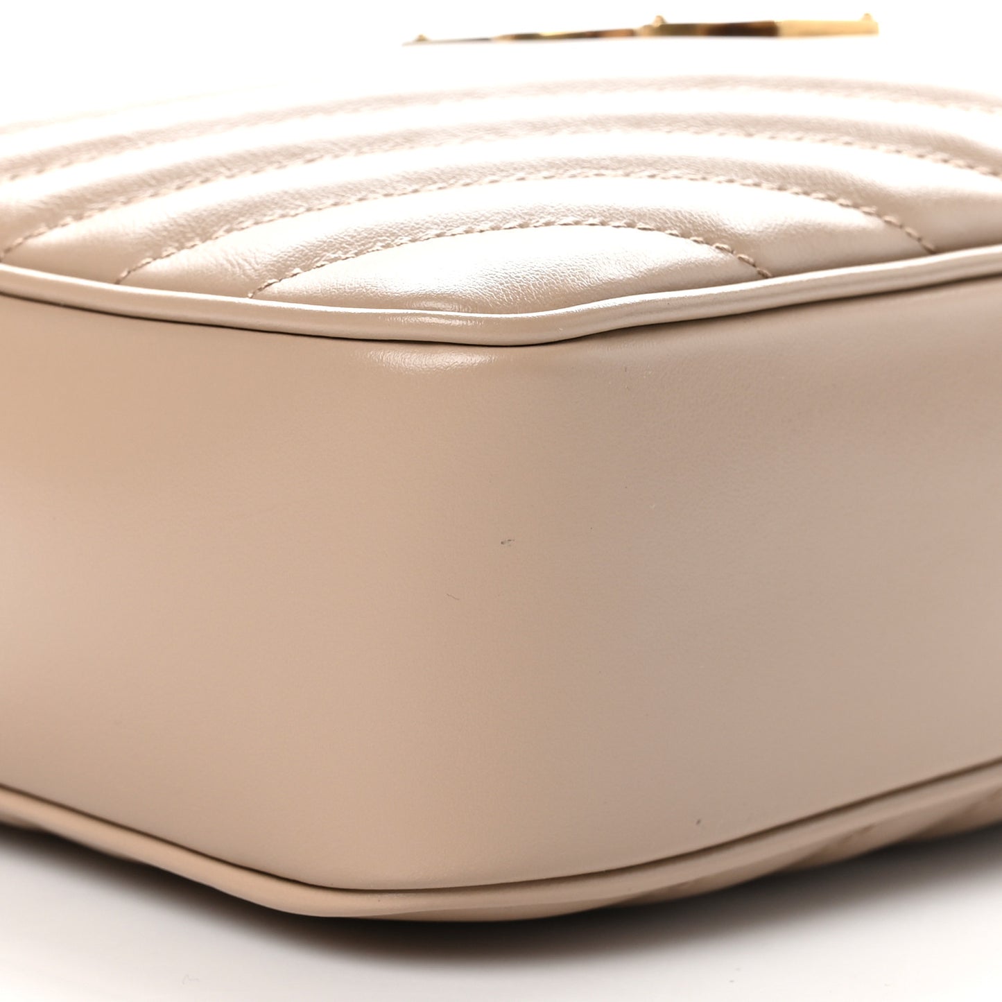 Calfskin Matelasse Monogram Lou Camera Bag Dark Beige