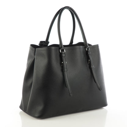 Prada Saffiano Cuir Double Handle Tote Black 3 of 7