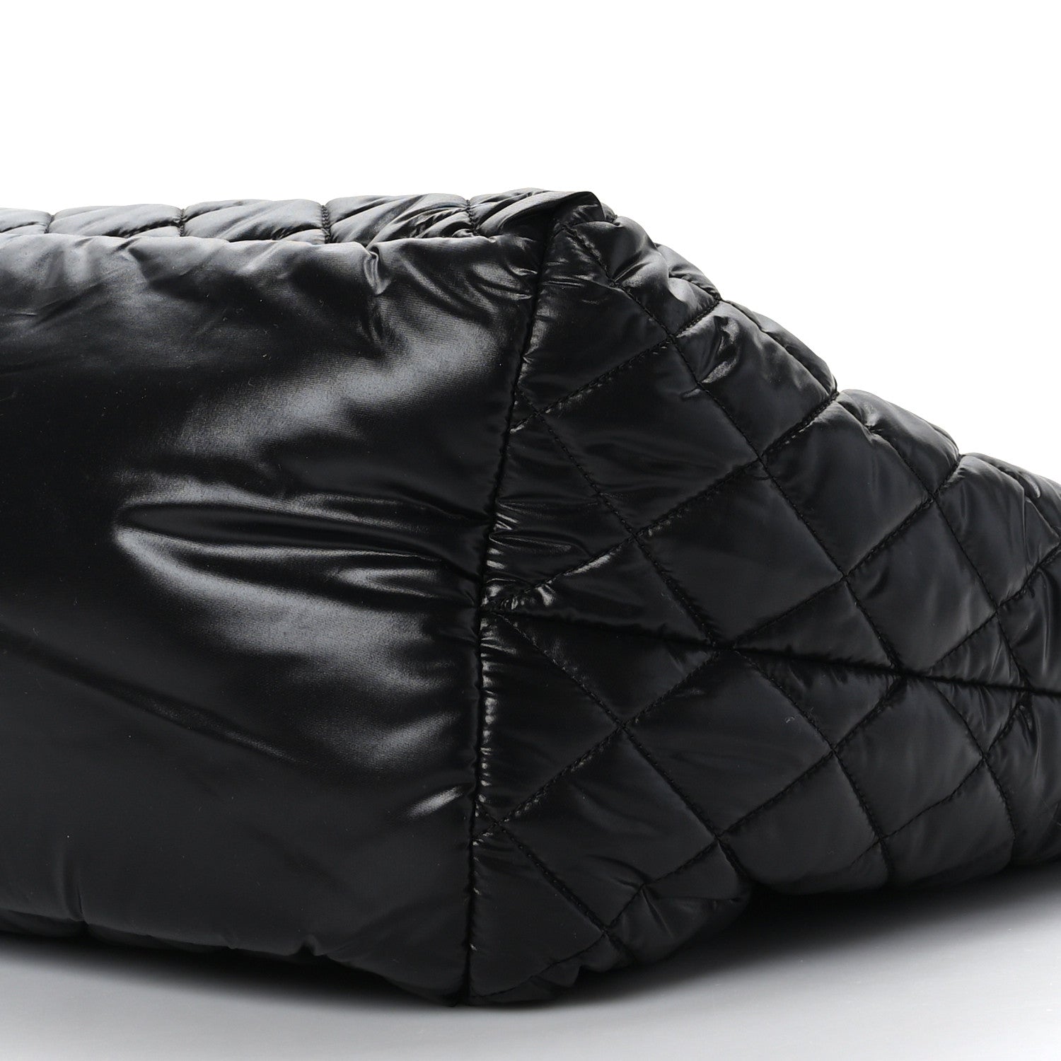 Chanel Nylon Quilted Large Coco Cocoon Tote Black 9 of 9