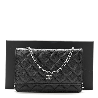 Chanel Caviar Quilted Wallet On Chain WOC Black 12 of 12