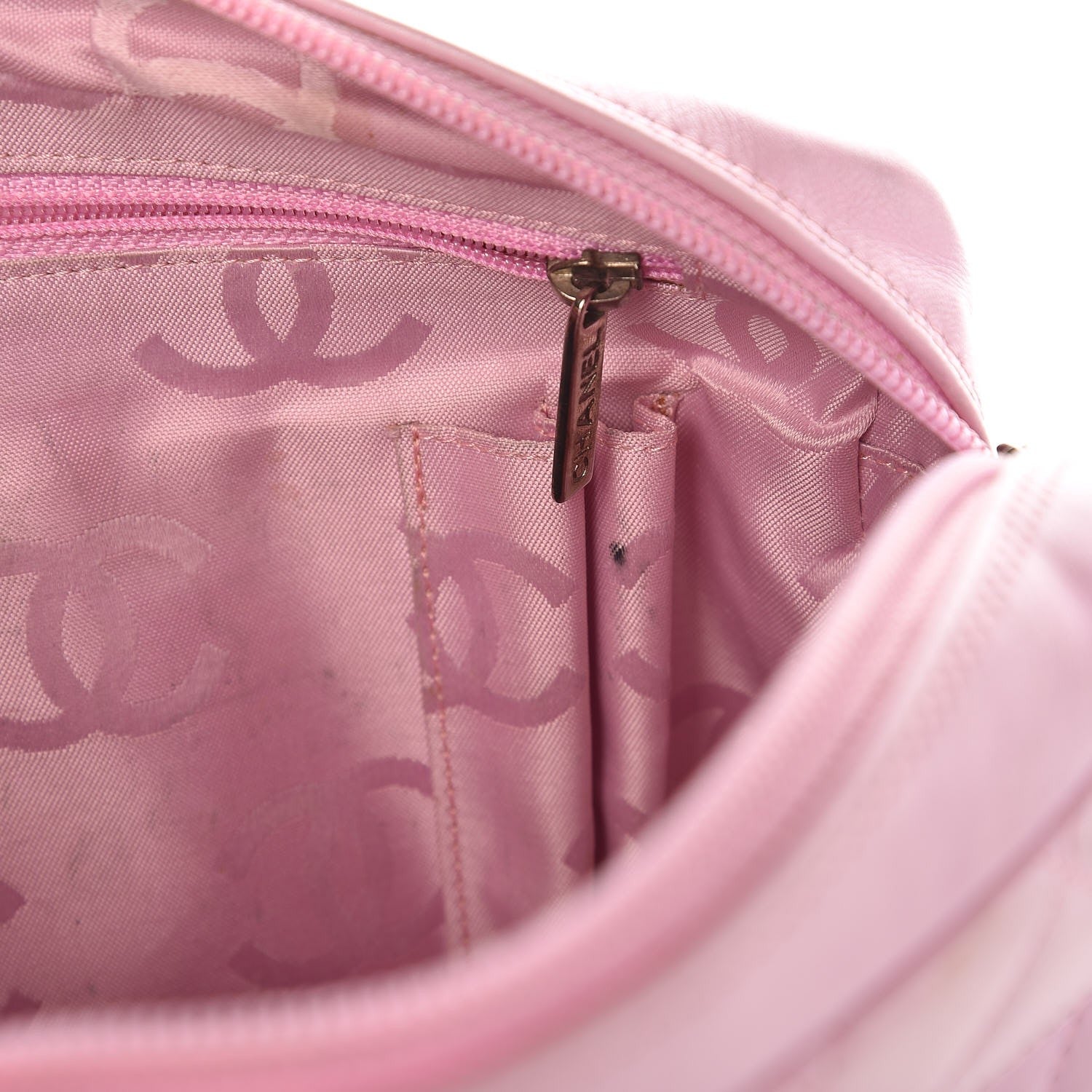 Chanel Calfskin Quilted Cambon Camera Bag Pink Black 10 of 11