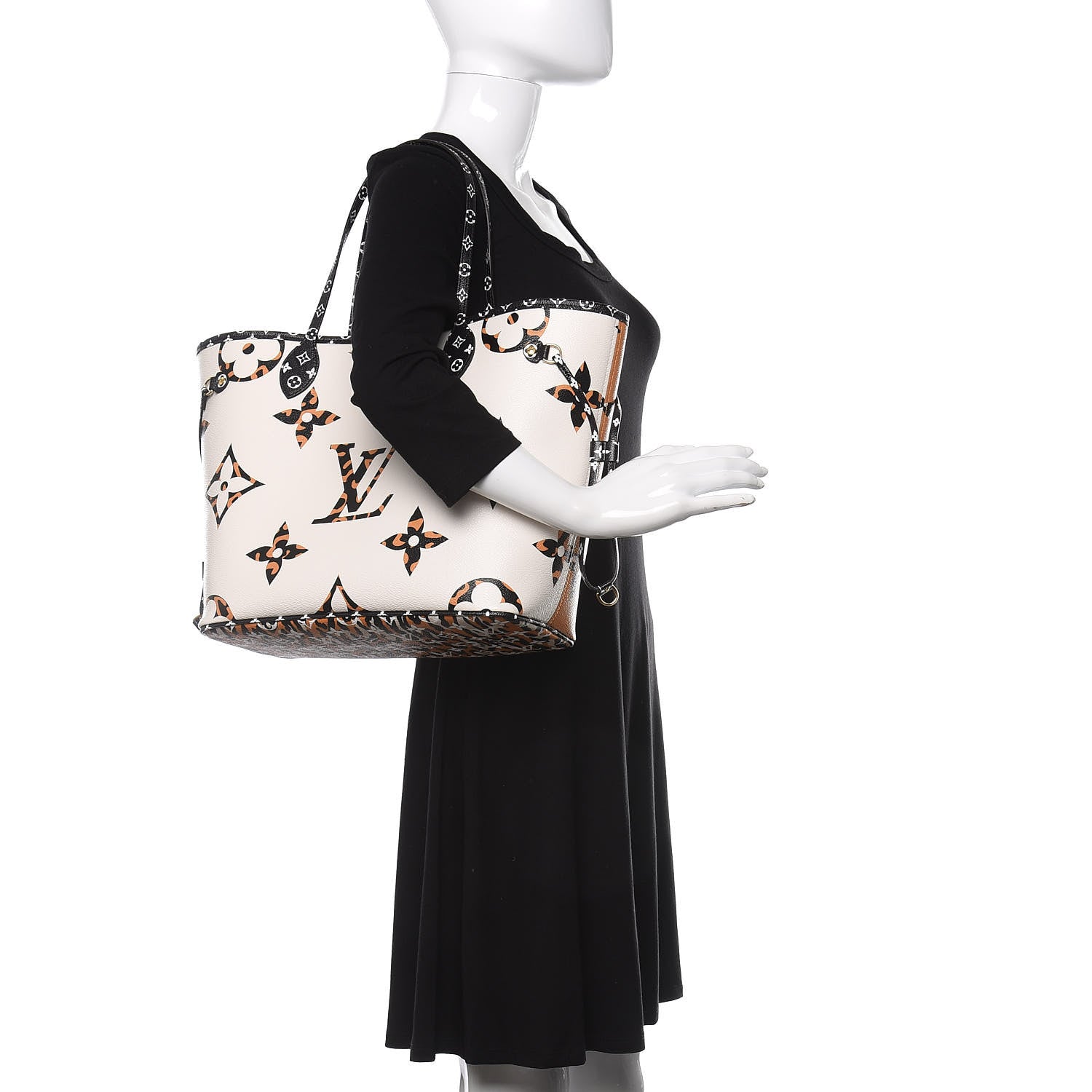 Louis Vuitton Monogram Giant Jungle Neverfull MM Ivory 2 of 10