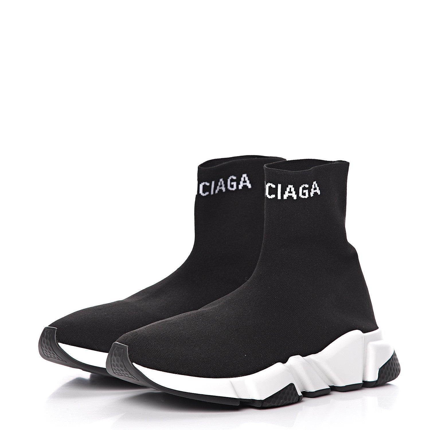 Balenciaga Neoprene Knit Womens Hi Speed Sneakers 38 Black 3 of 9