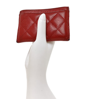 Chanel Caviar Quilted Card Holder Red 2 of 10
