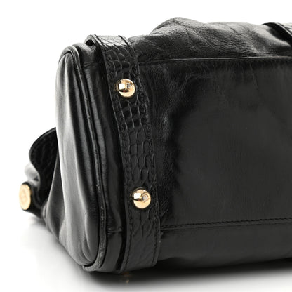 Fendi Lambskin Crocodile Embossed Small Magic Bag Black 8 of 10