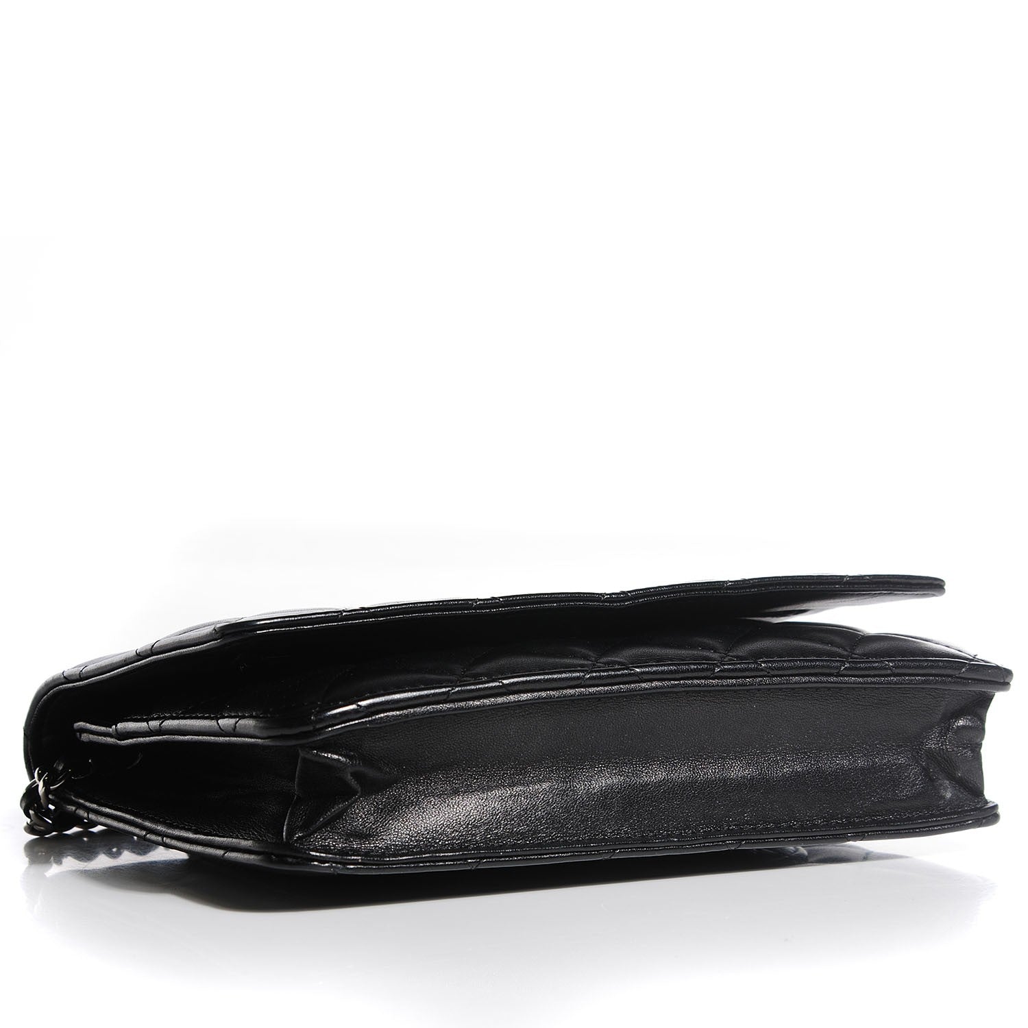 Chanel Lambskin Quilted Wallet On Chain WOC Black 4 of 8