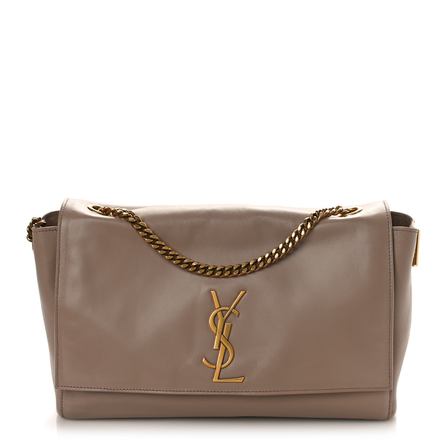 Saint Laurent Smooth Calfskin Suede Medium Reversible Monogram Kate Satchel Rosy Sand 1 of 7