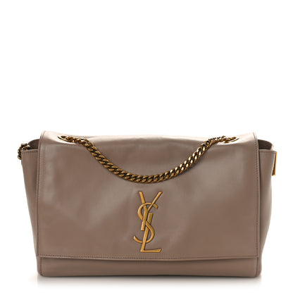 Saint Laurent Smooth Calfskin Suede Medium Reversible Monogram Kate Satchel Rosy Sand 1 of 7