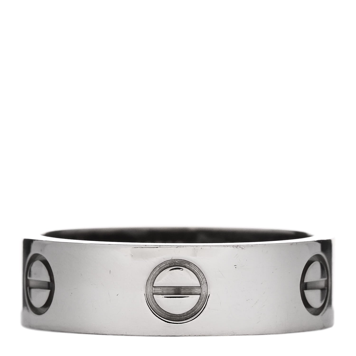 Cartier 18K White Gold 6mm LOVE Ring 58 8.25 1 of 4