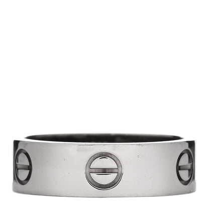 Cartier 18K White Gold 6mm LOVE Ring 58 8.25 1 of 4