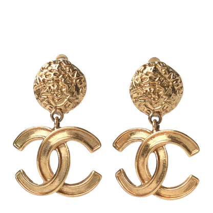 Chanel CC Drop Clip On Earrings Gold 1 of 4