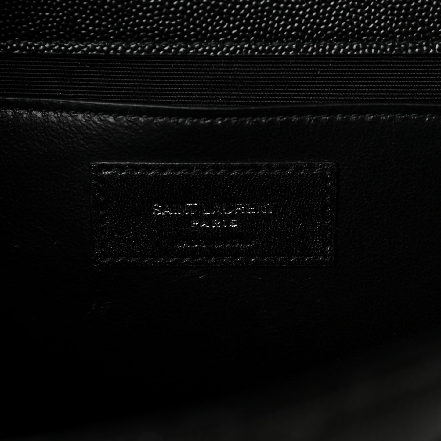 Grain De Poudre Textured Mixed Matelasse Triquilt Medium Monogram Satchel Black