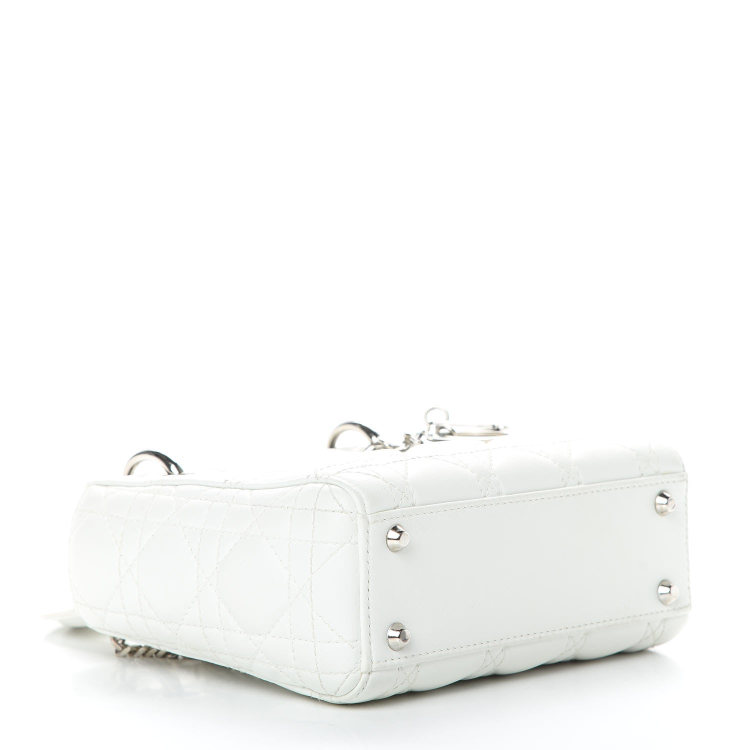 Christian Dior Lambskin Cannage Mini Lady Dior White 4 of 14