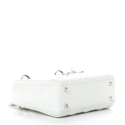 Christian Dior Lambskin Cannage Mini Lady Dior White 4 of 14