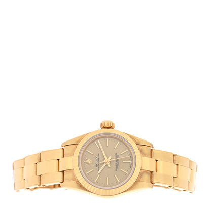 Rolex 18K Yellow Gold 26mm Oyster Perpetual Rivet Watch Champagne 67198 2 of 5