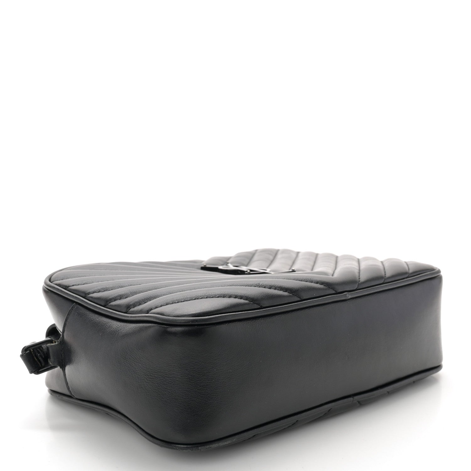 Saint Laurent Calfskin Matelasse Monogram Monochrome Lou Camera Bag Black 4 of 12