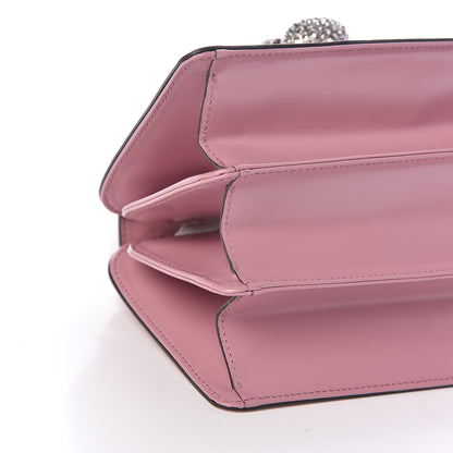 Gucci Calfskin Bamboo Crystal Mini Thiara Top Handle Bag Carmine Rose Gold 5 of 17