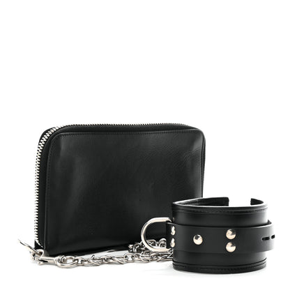 Balenciaga Calfskin Chain Cuff Wristlet Wallet Black 4 of 21