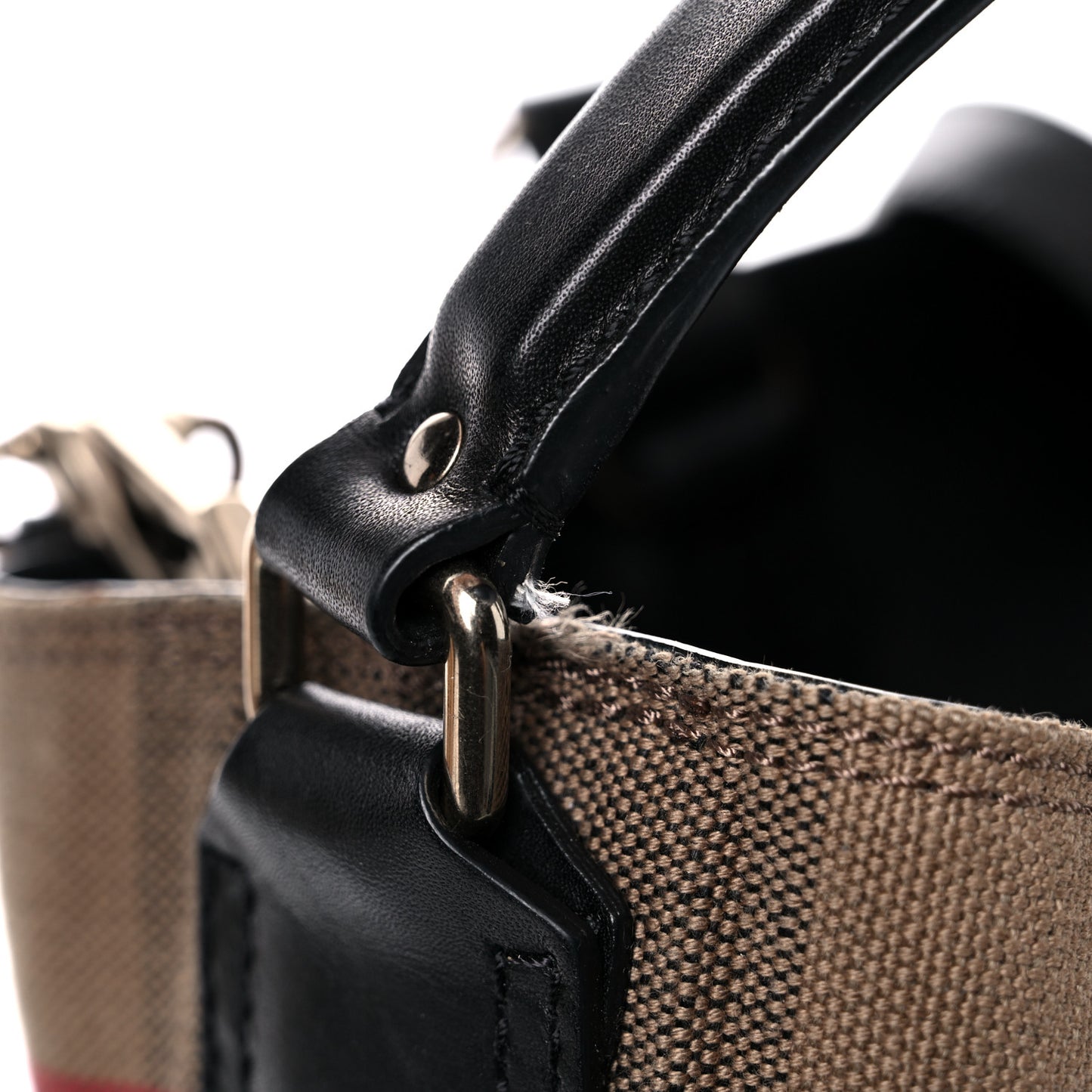 Canvas Mega Check Medium Ashby Hobo Black