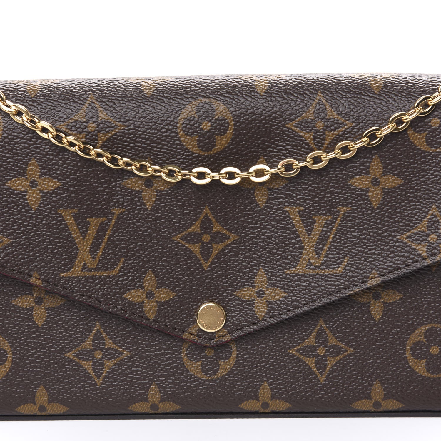 Louis Vuitton Monogram Pochette Felicie Chain Wallet Fuchsia 8 of 10