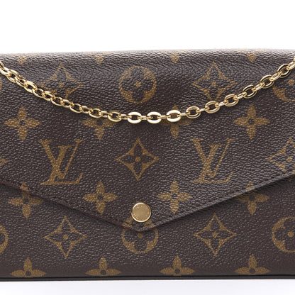 Louis Vuitton Monogram Pochette Felicie Chain Wallet Fuchsia 8 of 10