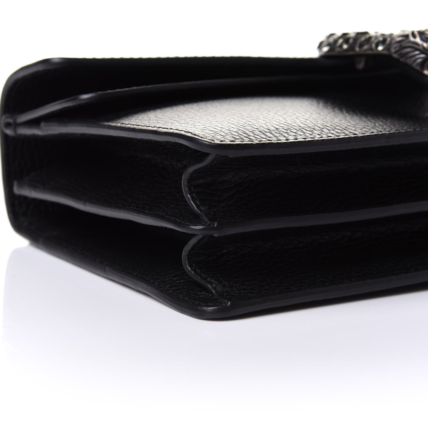 Pebbled Calfskin Small Dionysus Shoulder Bag Black