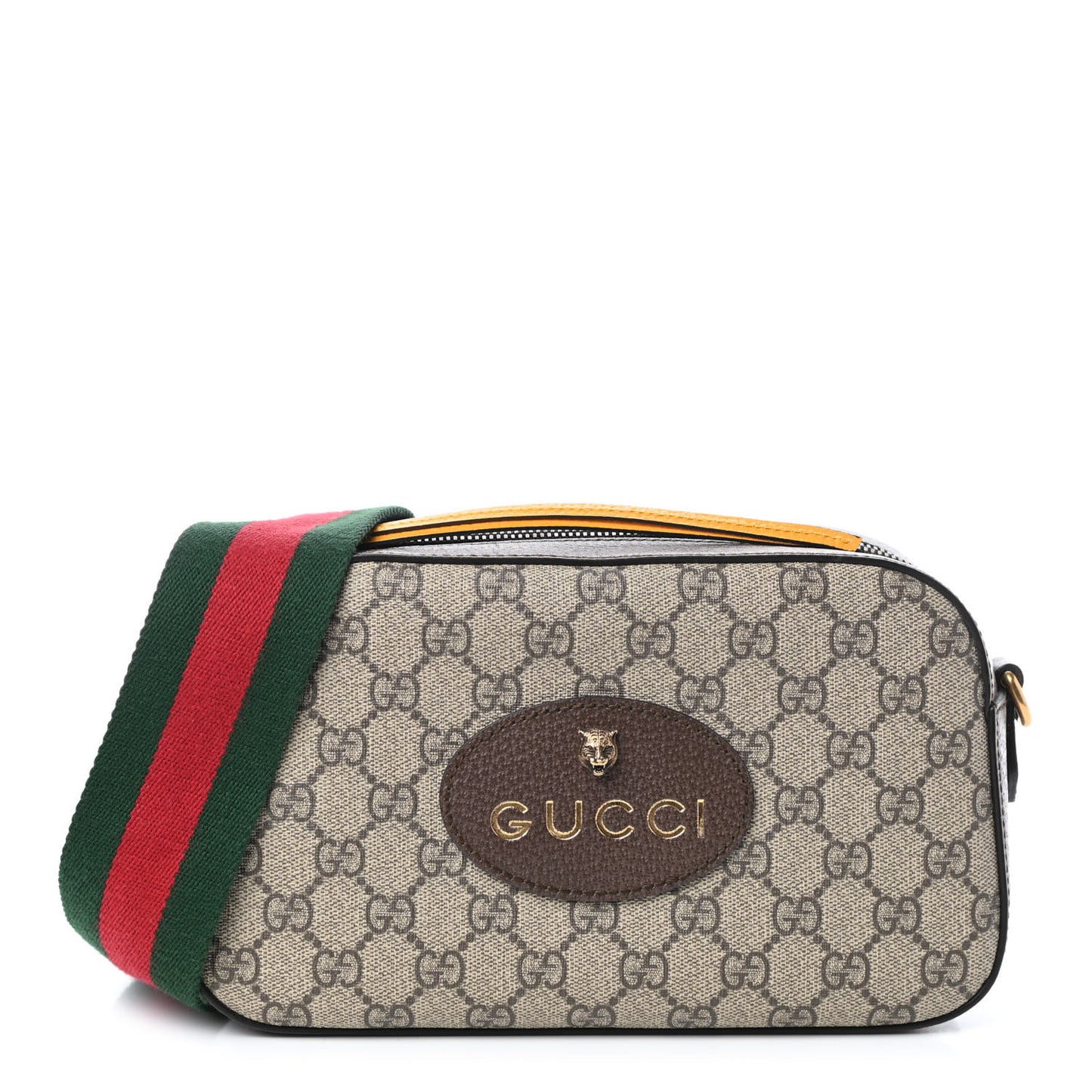 GG Supreme Monogram Web Neo Vintage Shoulder Bag Beige New Acero Crop