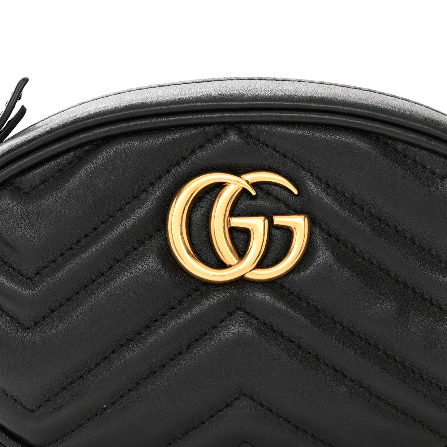 Calfskin Matelasse GG Marmont Belt Bag 95 38 Black