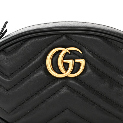 Gucci Calfskin Matelasse GG Marmont Belt Bag 95 38 Black 9 of 11