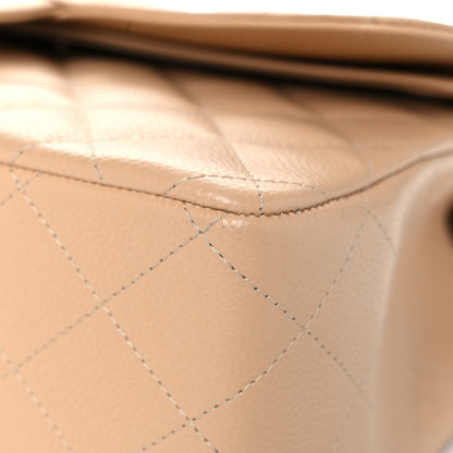 Chanel Caviar Quilted Jumbo Double Flap Beige Clair 8 of 11