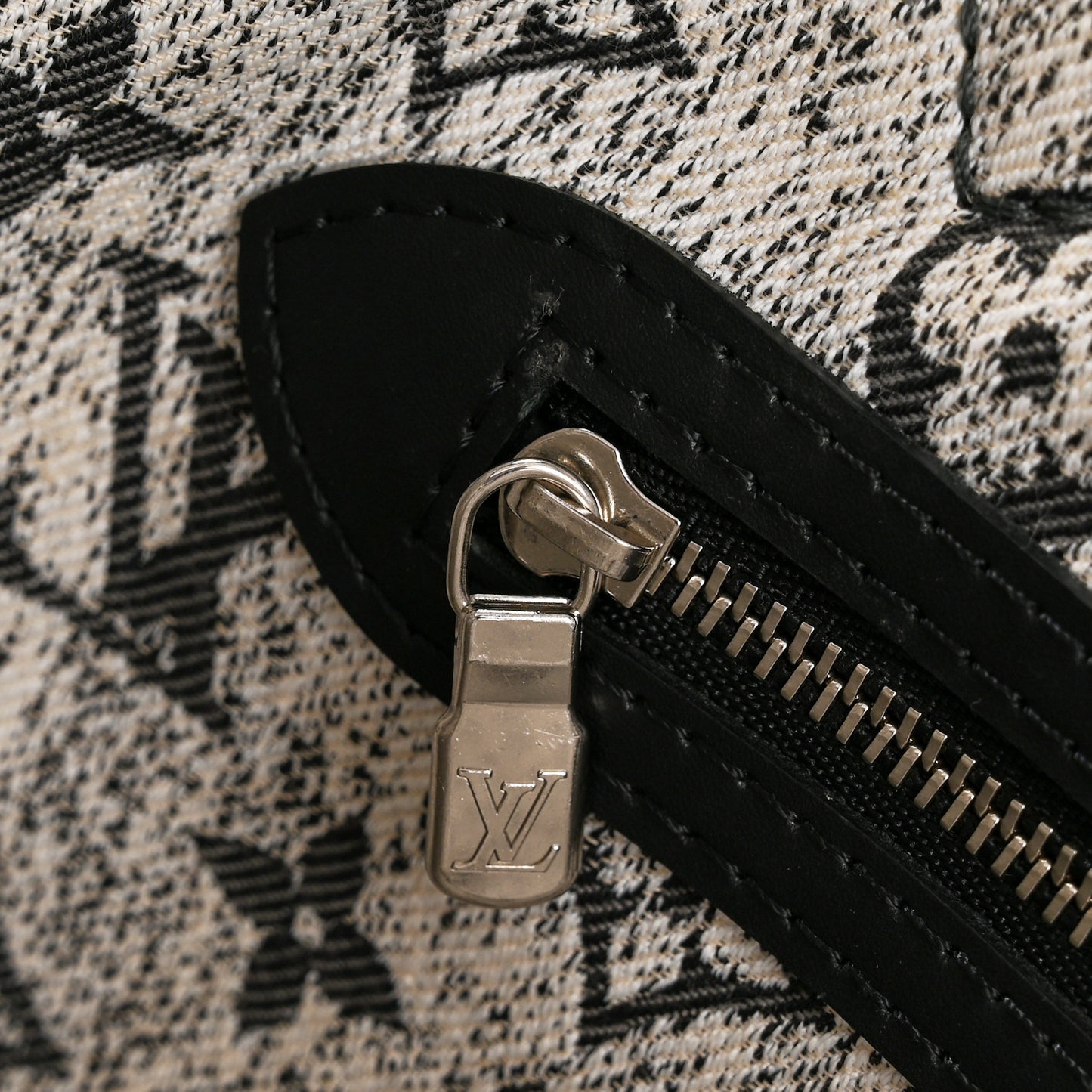 Denim Monogram Jacquard Neverfull MM  Grey