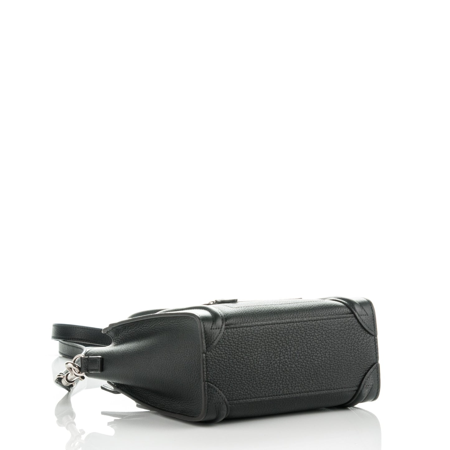 Drummed Calfskin Nano Luggage Black