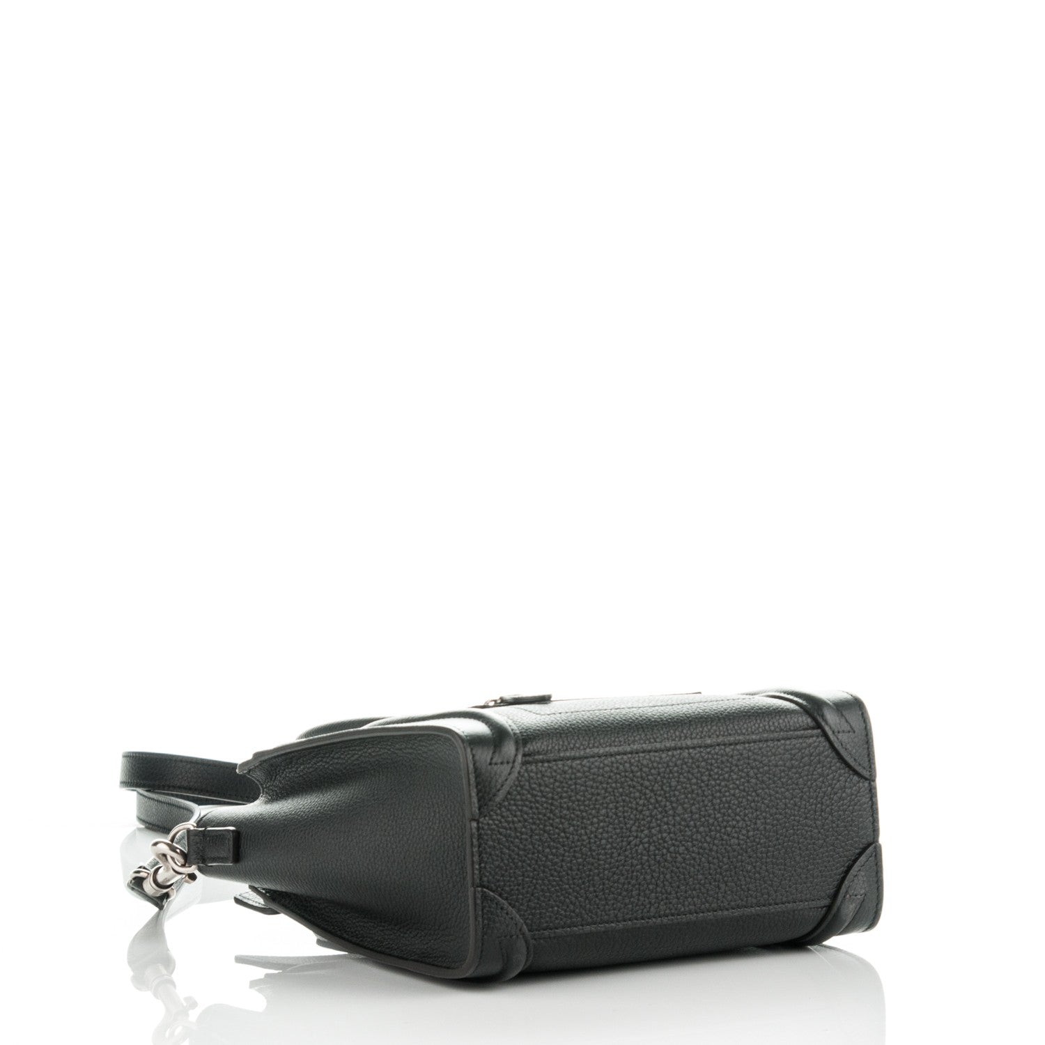 Celine Drummed Calfskin Nano Luggage Black 4 of 6