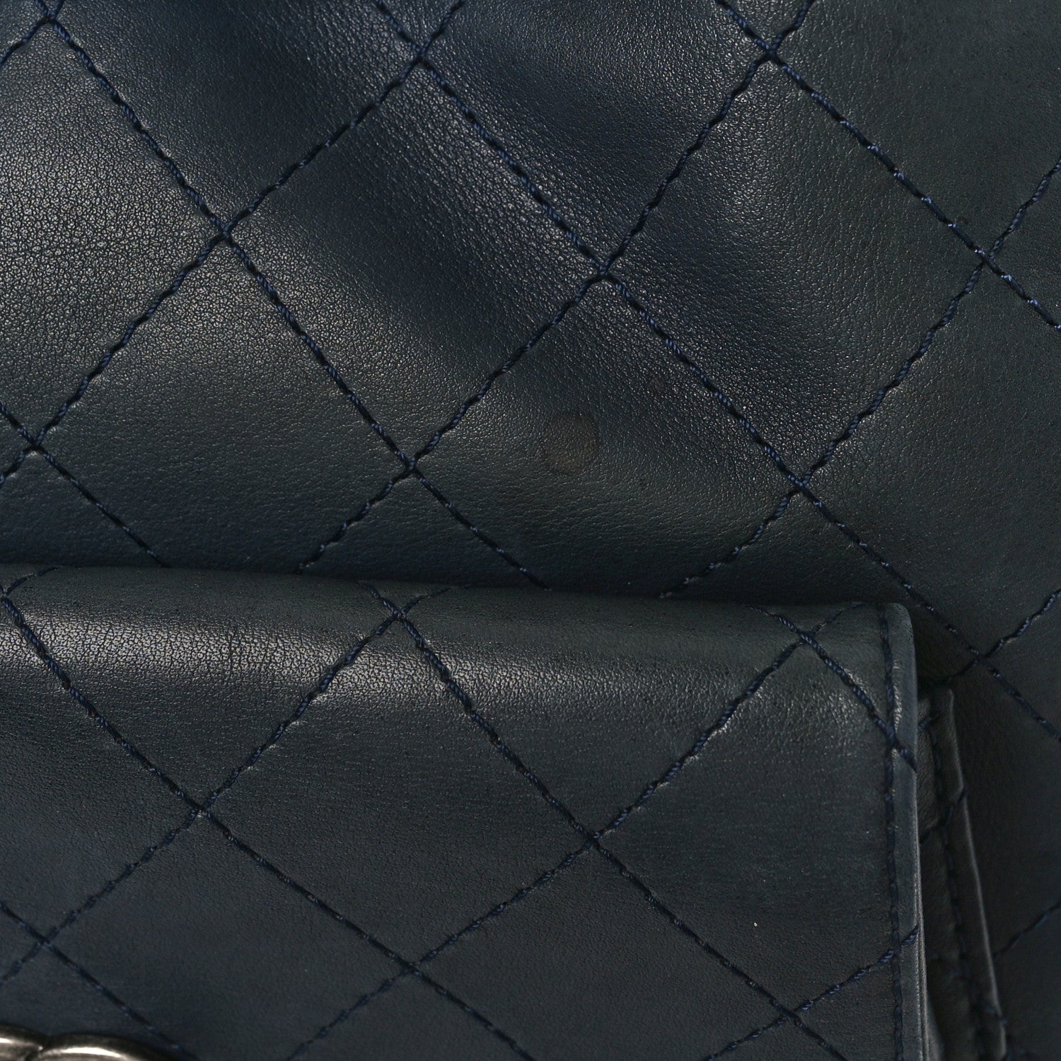 Chanel Calfskin Stitched Large Urban Luxury Drawstring Backpack Navy Blue 9 of 18