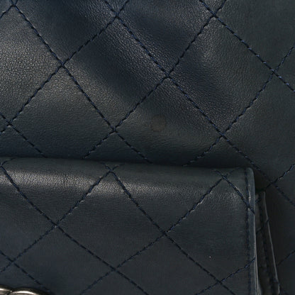 Chanel Calfskin Stitched Large Urban Luxury Drawstring Backpack Navy Blue 9 of 18