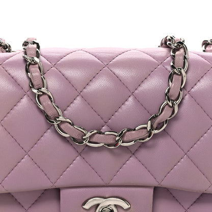 Chanel Lambskin Quilted Mini Square Flap Purple 8 of 10