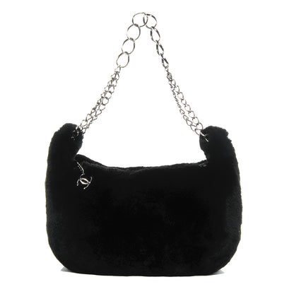 Chanel Rabbit Fur Hobo Black 1 of 7