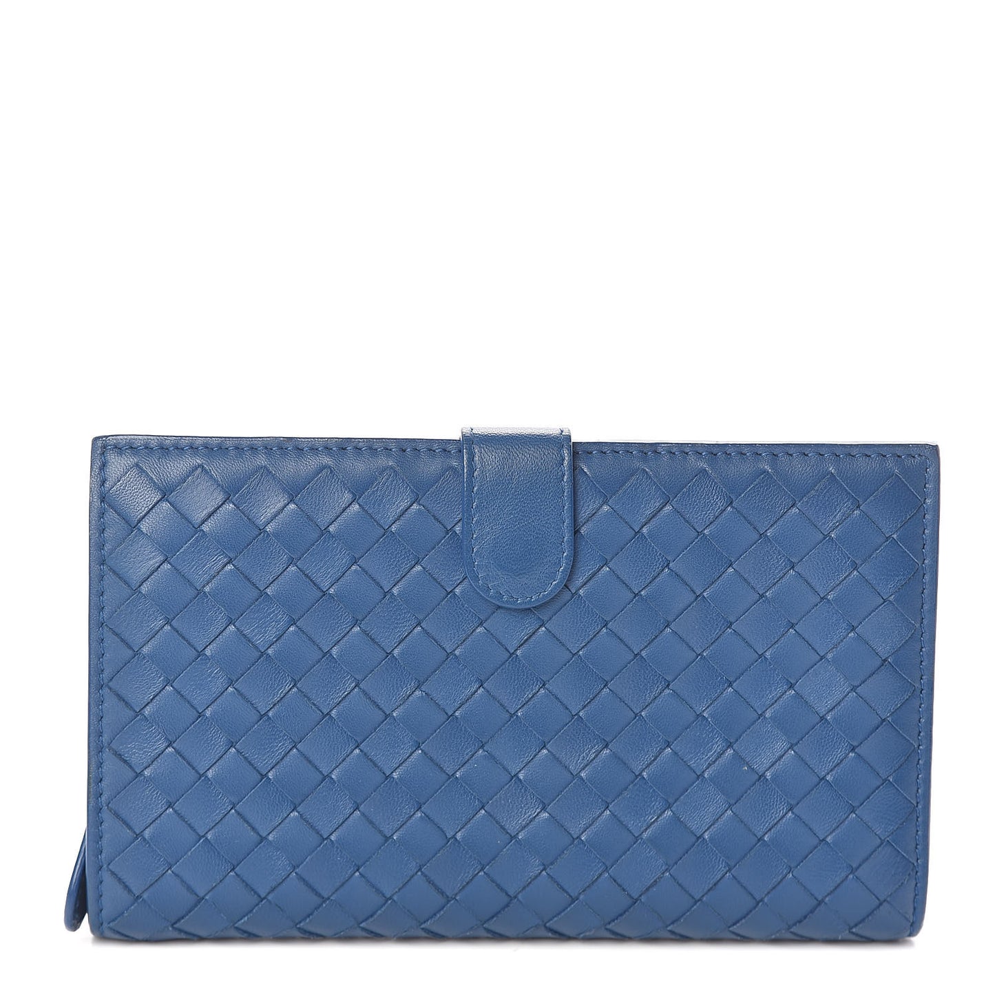 Nappa Intrecciato Continental Wallet Bleuette