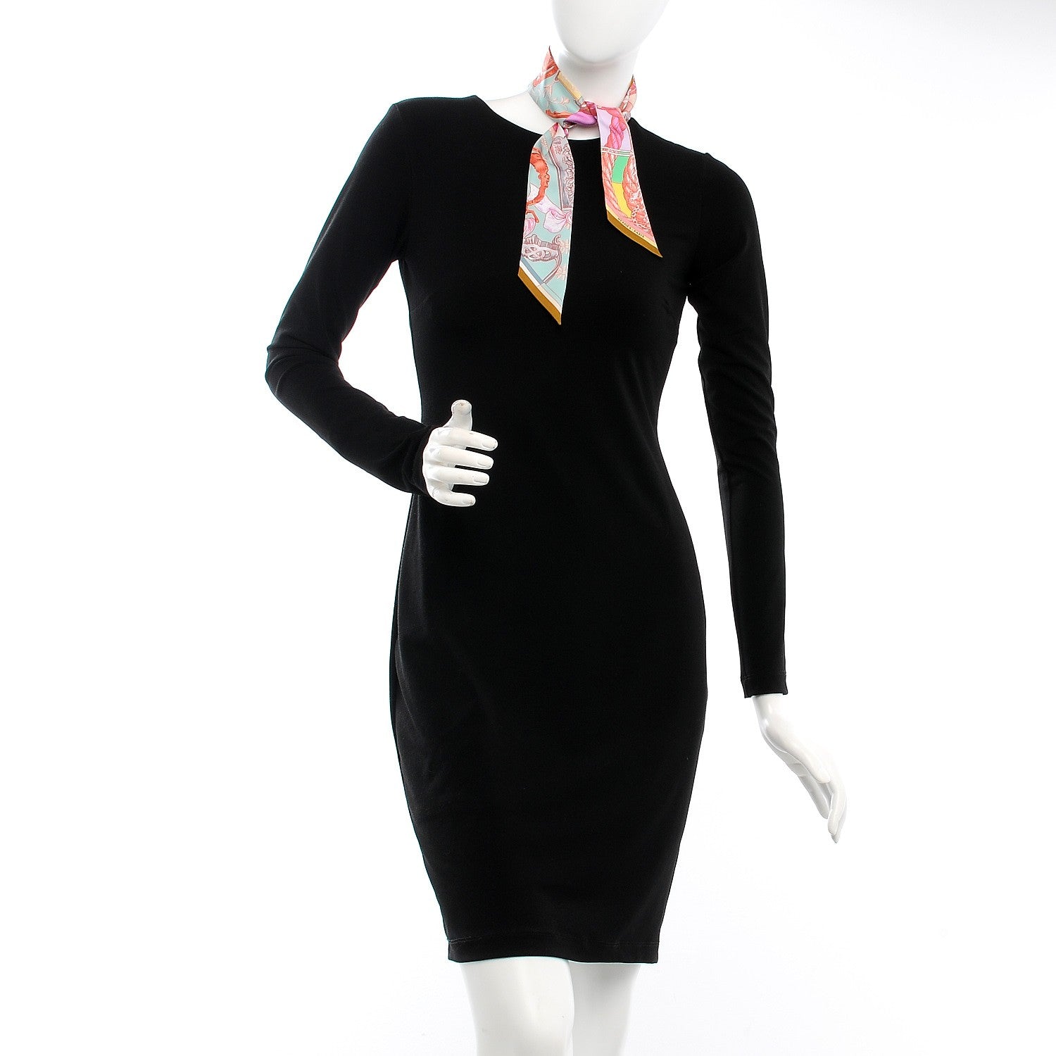 Hermes Silk Cavalleria D'Etriers Twilly Ocre Rose Vif Vert 2 of 5