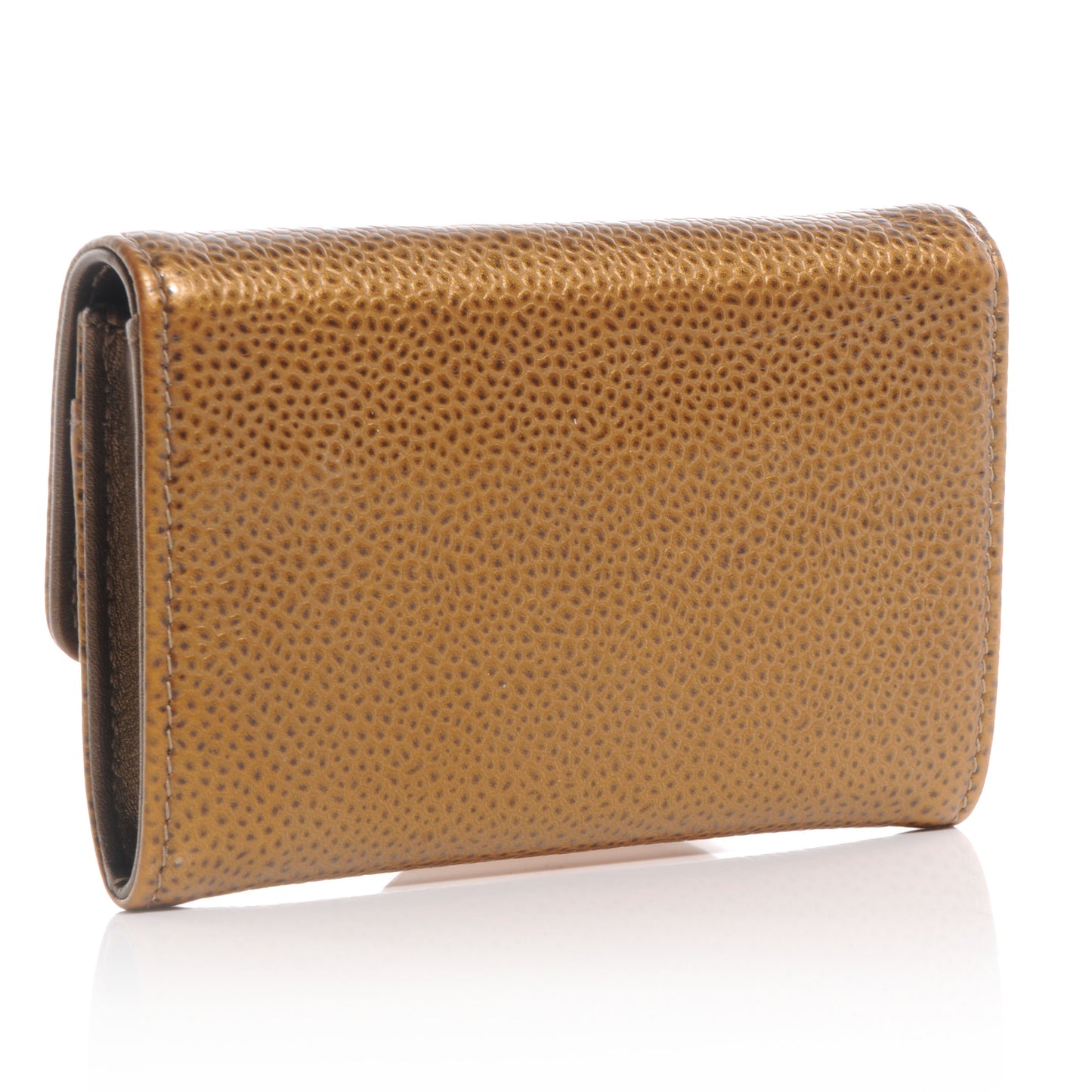 Caviar CC Card Holder Dark Gold