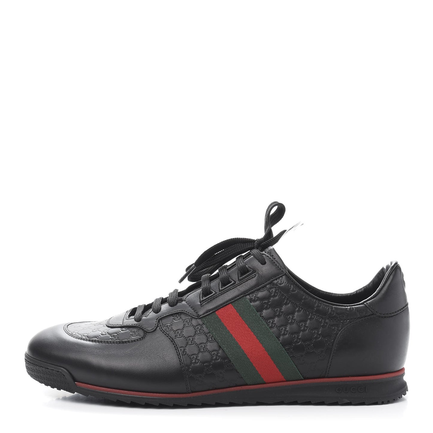Guccissima Mens Web Sneakers 12 Black